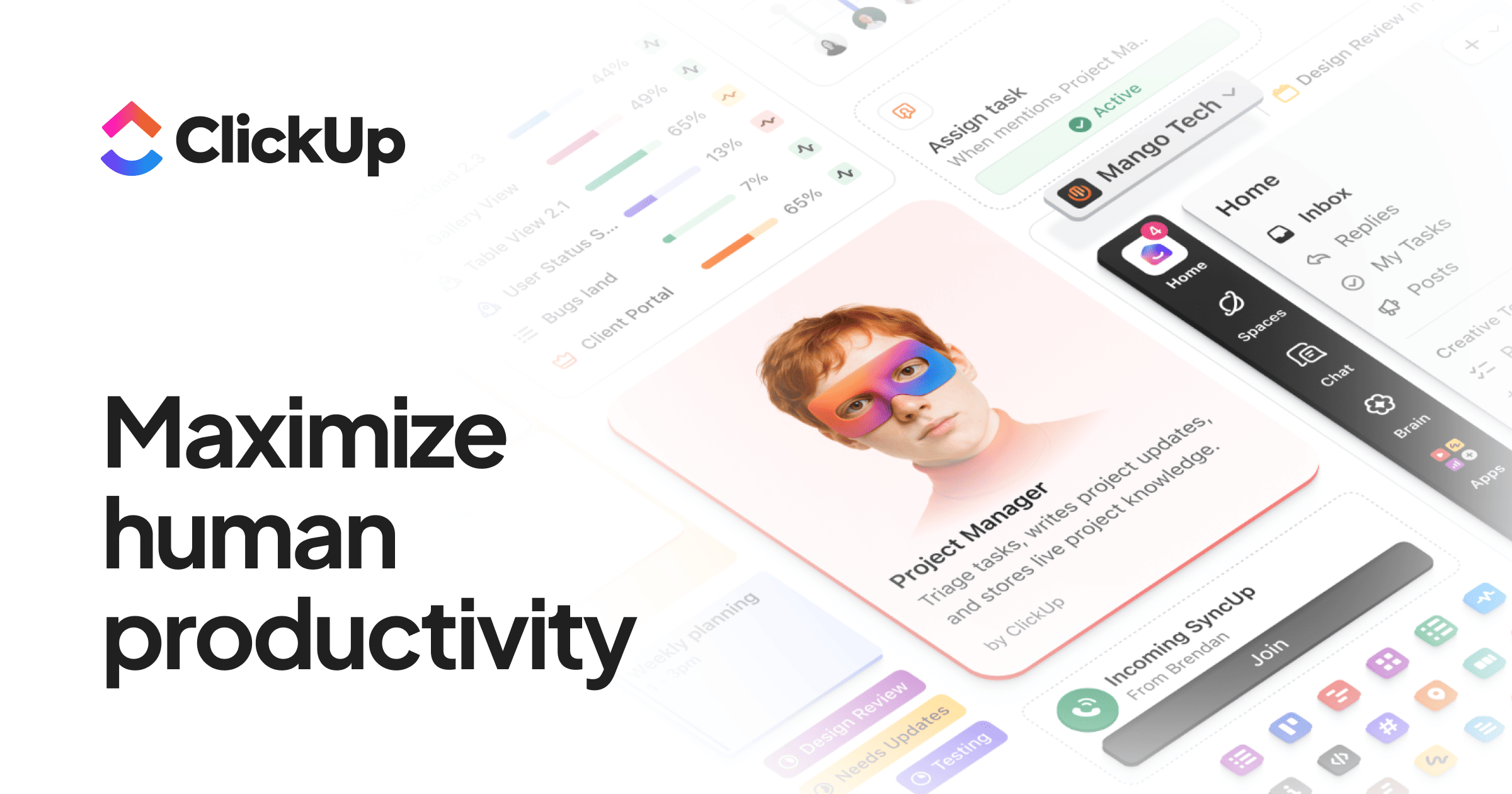 ClickUp™ | Maximize productivity • Software, AI, and humans converge screenshot 1